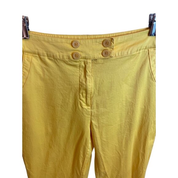 Erin London Yellow Ankle Pants Sz 8 - Picture 3 of 8